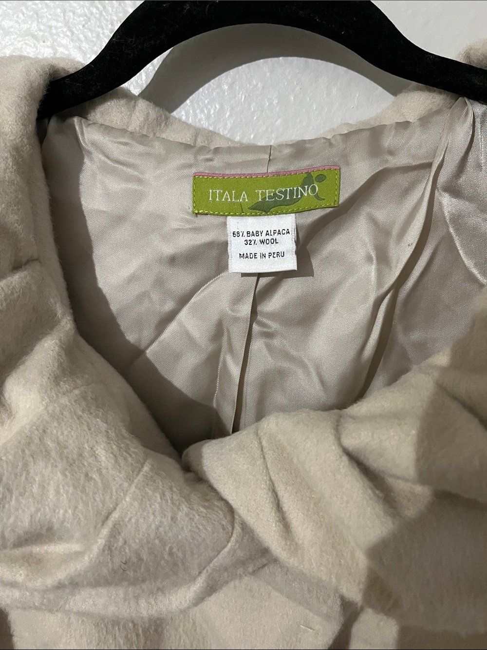 Itala Testino BabyAlpaca/Wool Blend Shawl Collar Trench Coat - Picture 2 of 8
